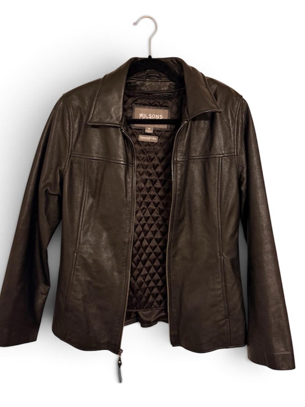 Wilsons Leather Black Women's Quilted-Lined Leather Jacket